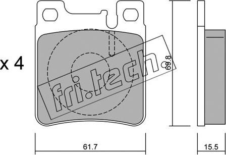 Fri.Tech. 583.0 - Kit de plaquettes de frein, frein à disque cwaw.fr