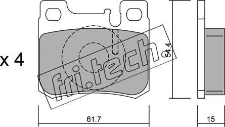 Fri.Tech. 582.0 - Kit de plaquettes de frein, frein à disque cwaw.fr