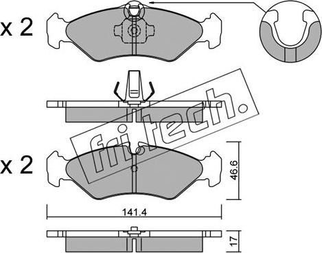 Fri.Tech. 587.1 - Kit de plaquettes de frein, frein à disque cwaw.fr