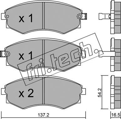 Fri.Tech. 534.0 - Kit de plaquettes de frein, frein à disque cwaw.fr