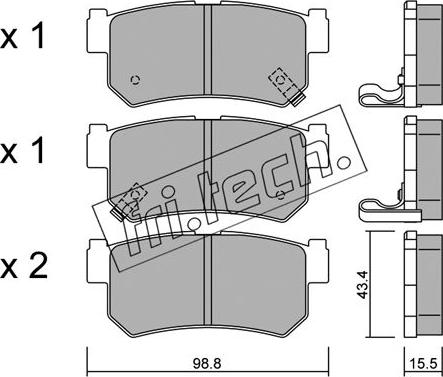 Fri.Tech. 535.0 - Kit de plaquettes de frein, frein à disque cwaw.fr