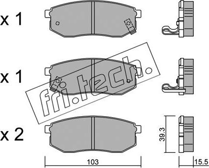 Fri.Tech. 530.0 - Kit de plaquettes de frein, frein à disque cwaw.fr