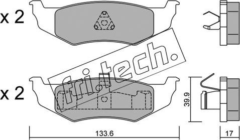 Fri.Tech. 538.0 - Kit de plaquettes de frein, frein à disque cwaw.fr