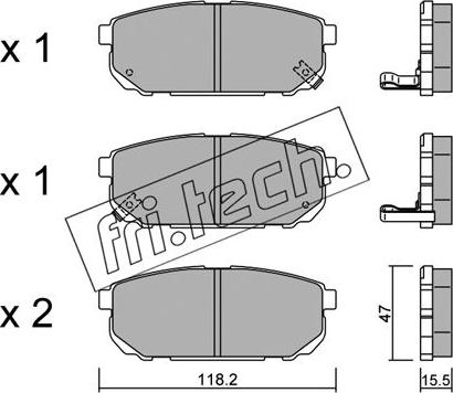 Fri.Tech. 532.0 - Kit de plaquettes de frein, frein à disque cwaw.fr