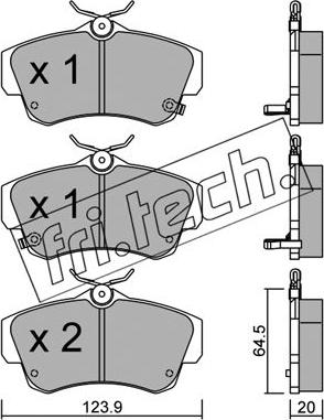 Fri.Tech. 537.0 - Kit de plaquettes de frein, frein à disque cwaw.fr