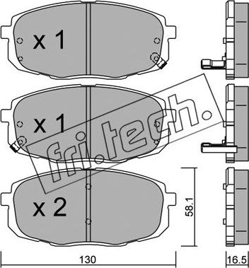 Fri.Tech. 529.0 - Kit de plaquettes de frein, frein à disque cwaw.fr