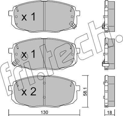 Fri.Tech. 529.1 - Kit de plaquettes de frein, frein à disque cwaw.fr