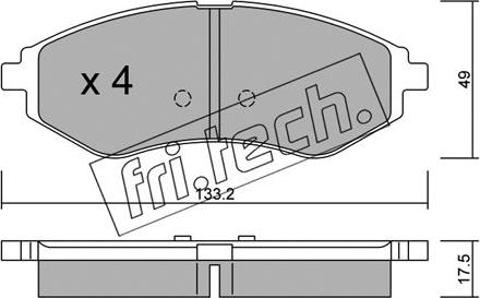 Fri.Tech. 524.0 - Kit de plaquettes de frein, frein à disque cwaw.fr