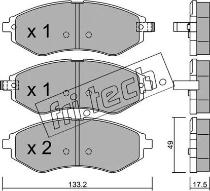 Fri.Tech. 524.1 - Kit de plaquettes de frein, frein à disque cwaw.fr