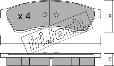 Fri.Tech. 526.0 - Kit de plaquettes de frein, frein à disque cwaw.fr