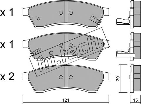 Fri.Tech. 526.1 - Kit de plaquettes de frein, frein à disque cwaw.fr