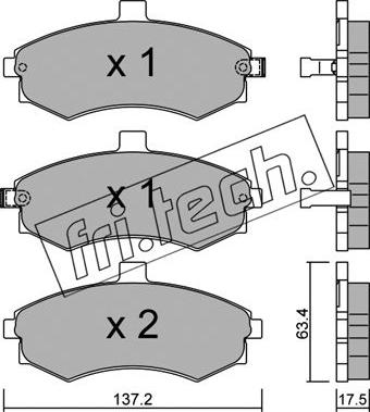 Fri.Tech. 520.0 - Kit de plaquettes de frein, frein à disque cwaw.fr