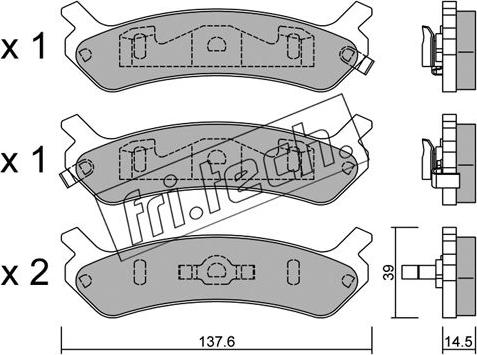 Fri.Tech. 521.0 - Kit de plaquettes de frein, frein à disque cwaw.fr