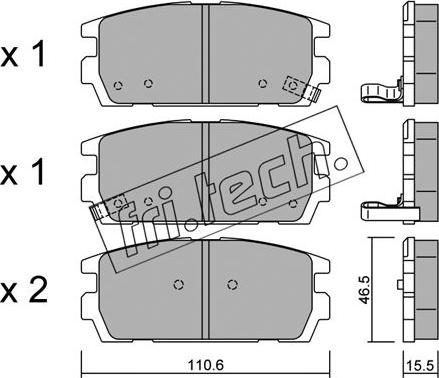 Fri.Tech. 523.0 - Kit de plaquettes de frein, frein à disque cwaw.fr