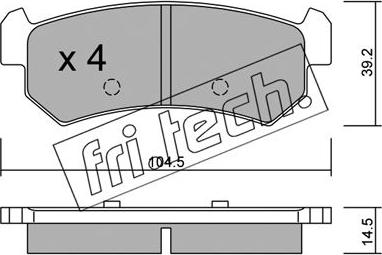 Fri.Tech. 527.0 - Kit de plaquettes de frein, frein à disque cwaw.fr