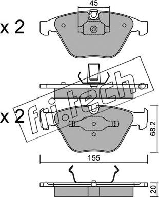 Fri.Tech. 574.4 - Kit de plaquettes de frein, frein à disque cwaw.fr