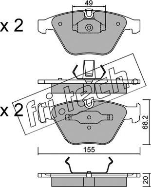 Fri.Tech. 574.0 - Kit de plaquettes de frein, frein à disque cwaw.fr