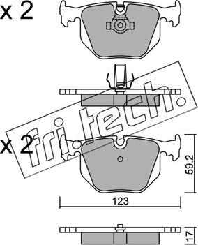 Fri.Tech. 576.0 - Kit de plaquettes de frein, frein à disque cwaw.fr