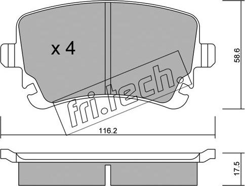 Fri.Tech. 570.2 - Kit de plaquettes de frein, frein à disque cwaw.fr