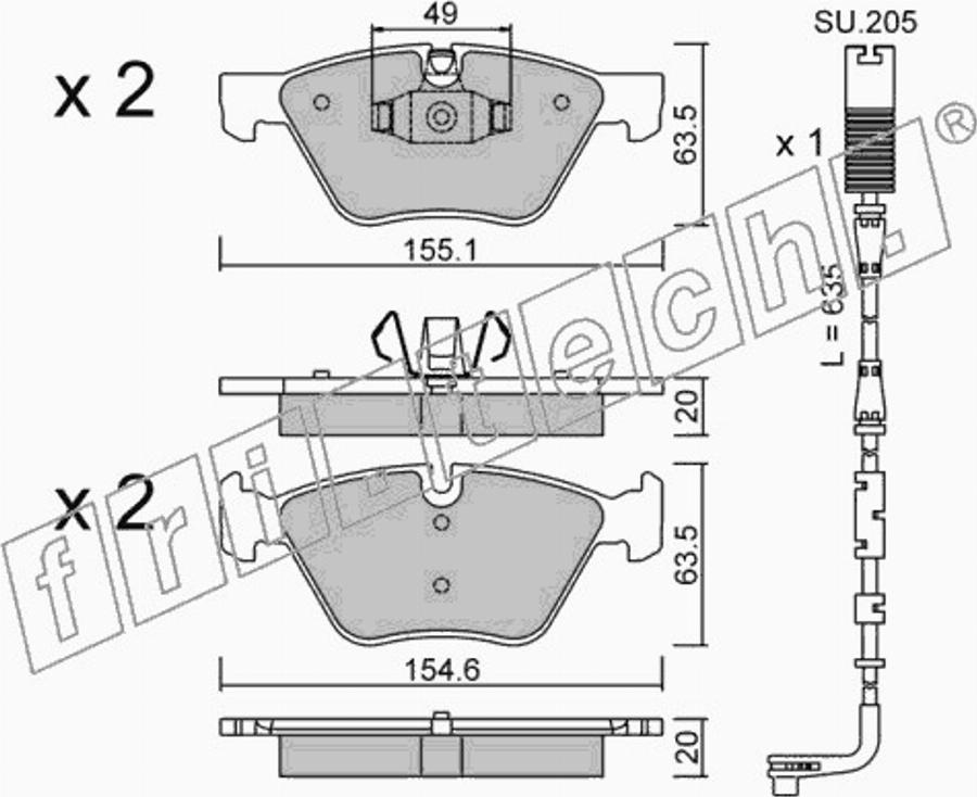 Fri.Tech. 573.5W - Kit de plaquettes de frein, frein à disque cwaw.fr