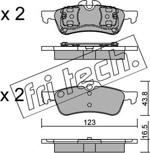 Fri.Tech. 572.0 - Kit de plaquettes de frein, frein à disque cwaw.fr