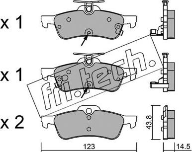 Fri.Tech. 572.2 - Kit de plaquettes de frein, frein à disque cwaw.fr