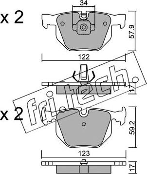 Fri.Tech. 577.0 - Kit de plaquettes de frein, frein à disque cwaw.fr