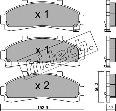 Fri.Tech. 699.0 - Kit de plaquettes de frein, frein à disque cwaw.fr