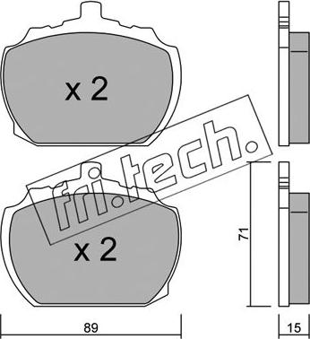 Fri.Tech. 694.0 - Kit de plaquettes de frein, frein à disque cwaw.fr