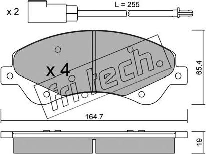 Fri.Tech. 695.0 - Kit de plaquettes de frein, frein à disque cwaw.fr