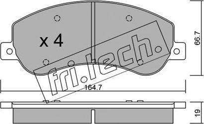 Fri.Tech. 696.1 - Kit de plaquettes de frein, frein à disque cwaw.fr