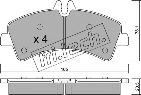 Fri.Tech. 690.0 - Kit de plaquettes de frein, frein à disque cwaw.fr