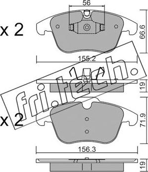 Fri.Tech. 691.4 - Kit de plaquettes de frein, frein à disque cwaw.fr