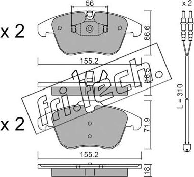 Fri.Tech. 691.5W - Kit de plaquettes de frein, frein à disque cwaw.fr