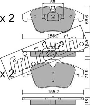 Fri.Tech. 691.5 - Kit de plaquettes de frein, frein à disque cwaw.fr