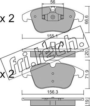 Fri.Tech. 691.0 - Kit de plaquettes de frein, frein à disque cwaw.fr