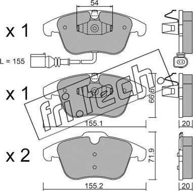 Fri.Tech. 691.1 - Kit de plaquettes de frein, frein à disque cwaw.fr