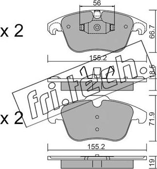 Fri.Tech. 691.3 - Kit de plaquettes de frein, frein à disque cwaw.fr