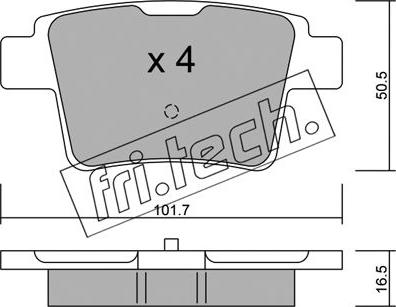 Fri.Tech. 693.0 - Kit de plaquettes de frein, frein à disque cwaw.fr