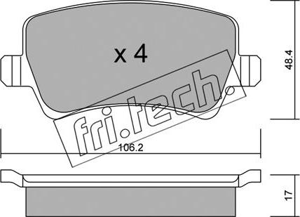 Fri.Tech. 692.0 - Kit de plaquettes de frein, frein à disque cwaw.fr