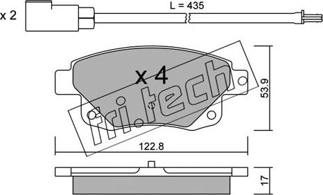 Fri.Tech. 697.0 - Kit de plaquettes de frein, frein à disque cwaw.fr