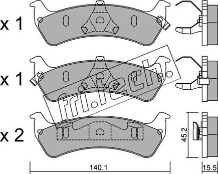 Fri.Tech. 644.0 - Kit de plaquettes de frein, frein à disque cwaw.fr