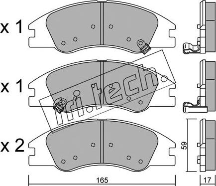 Fri.Tech. 646.0 - Kit de plaquettes de frein, frein à disque cwaw.fr