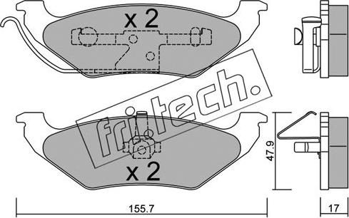 Fri.Tech. 640.0 - Kit de plaquettes de frein, frein à disque cwaw.fr