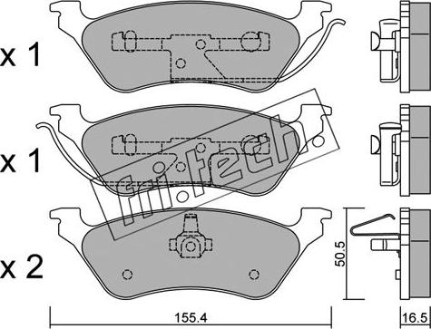 Fri.Tech. 641.0 - Kit de plaquettes de frein, frein à disque cwaw.fr