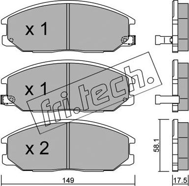 Fri.Tech. 648.0 - Kit de plaquettes de frein, frein à disque cwaw.fr