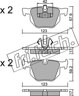 Fri.Tech. 659.0 - Kit de plaquettes de frein, frein à disque cwaw.fr