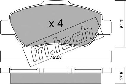 Fri.Tech. 654.0 - Kit de plaquettes de frein, frein à disque cwaw.fr