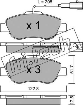 Fri.Tech. 654.1 - Kit de plaquettes de frein, frein à disque cwaw.fr