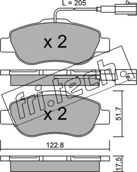 Fri.Tech. 654.2 - Kit de plaquettes de frein, frein à disque cwaw.fr